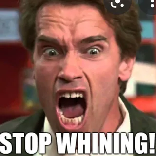 Stop whining - Arnold Schwarzenegger