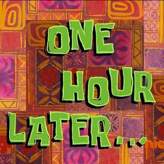 One hour later - Sponge bob time series