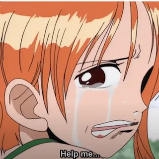 Nami asks Luffy for help