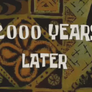2000 years later - Spongebob time card